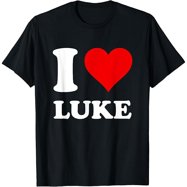 Amazon.com: I Love Luke Cute Luke Red Heart for Valentine's Day T